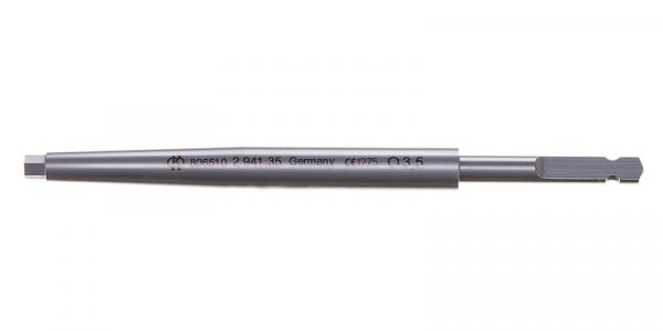 Hex screwdriver inset for quick coupling for screw diameter 4.5 until diameter 7